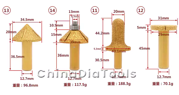 brazed diamond router bit11121314 brazed diamond router bit11121314